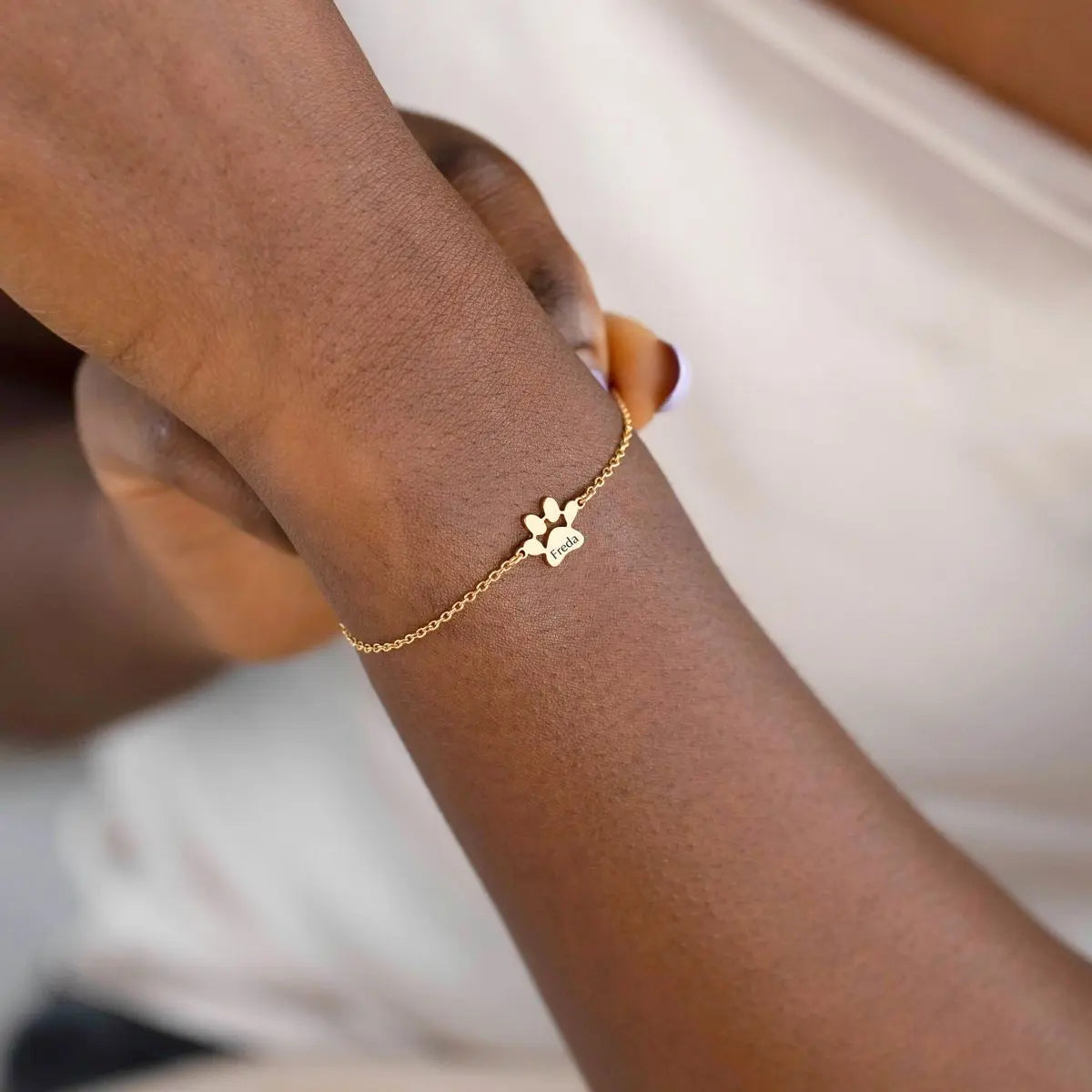 Bracciale personalizzato con nome di zampa