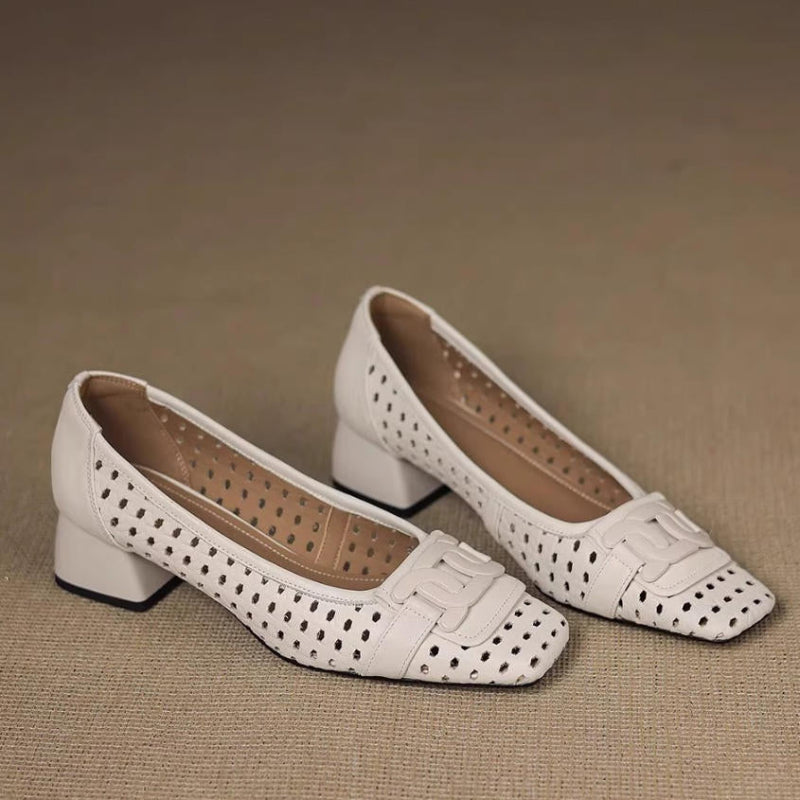 Zapatos de piel – Punta cuadrada estilo francés