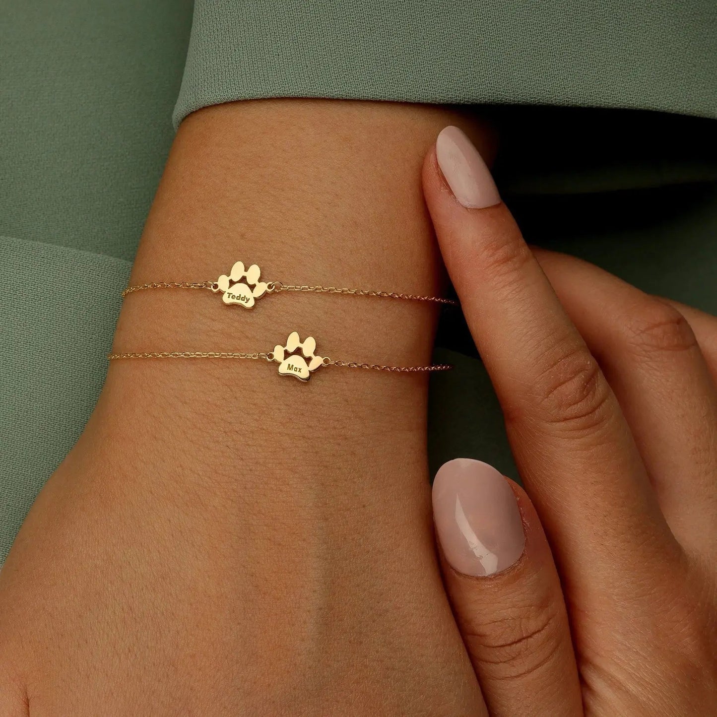Bracciale personalizzato con nome di zampa