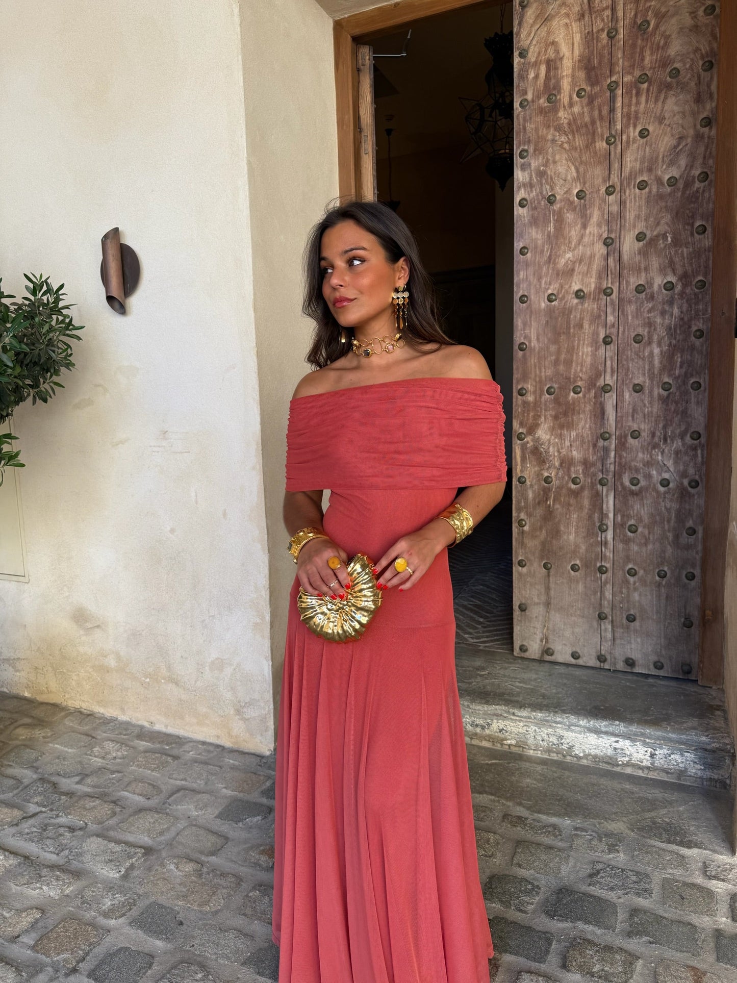 Abito Toledo in terracotta chiaro