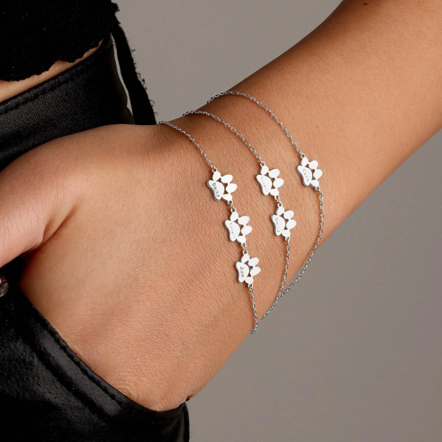 Bracciale personalizzato con nome di zampa