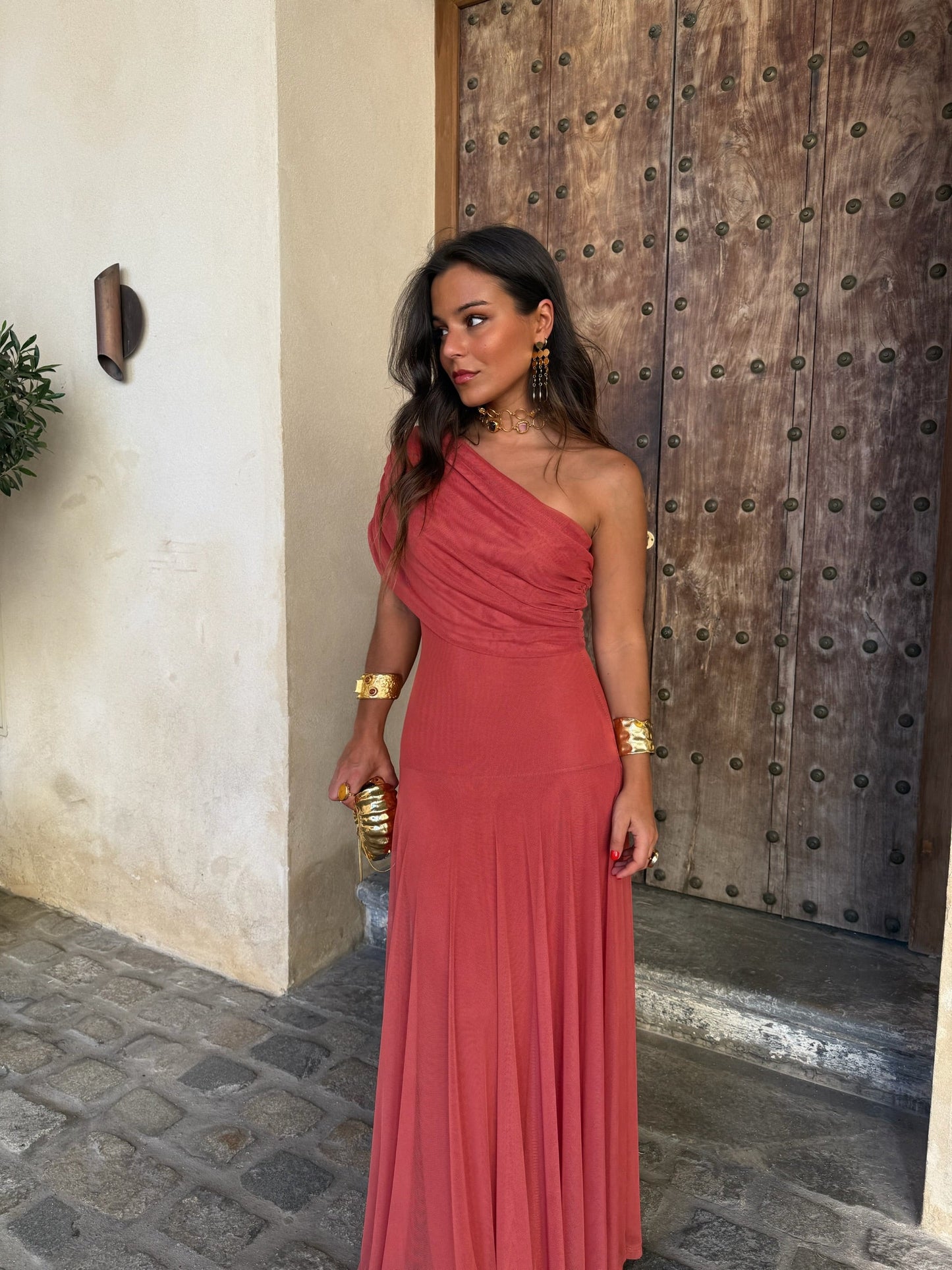 Abito Toledo in terracotta chiaro