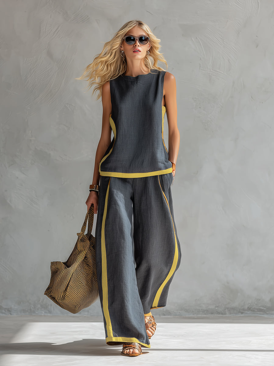Leila - Elegante y casual conjunto de chaleco y pantalones
