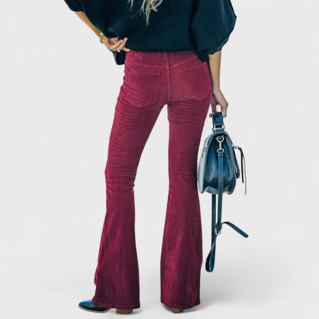 Chloe – Pantalones acampanados de pana
