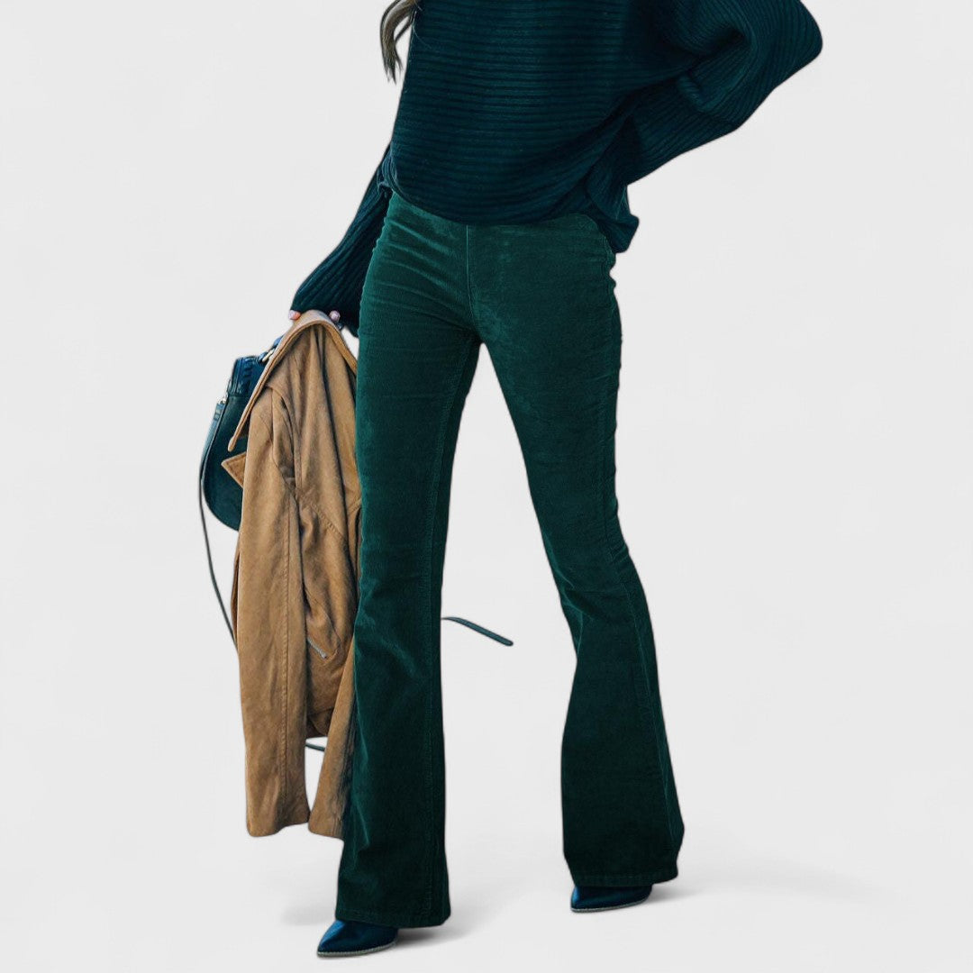Chloe – Pantalones acampanados de pana