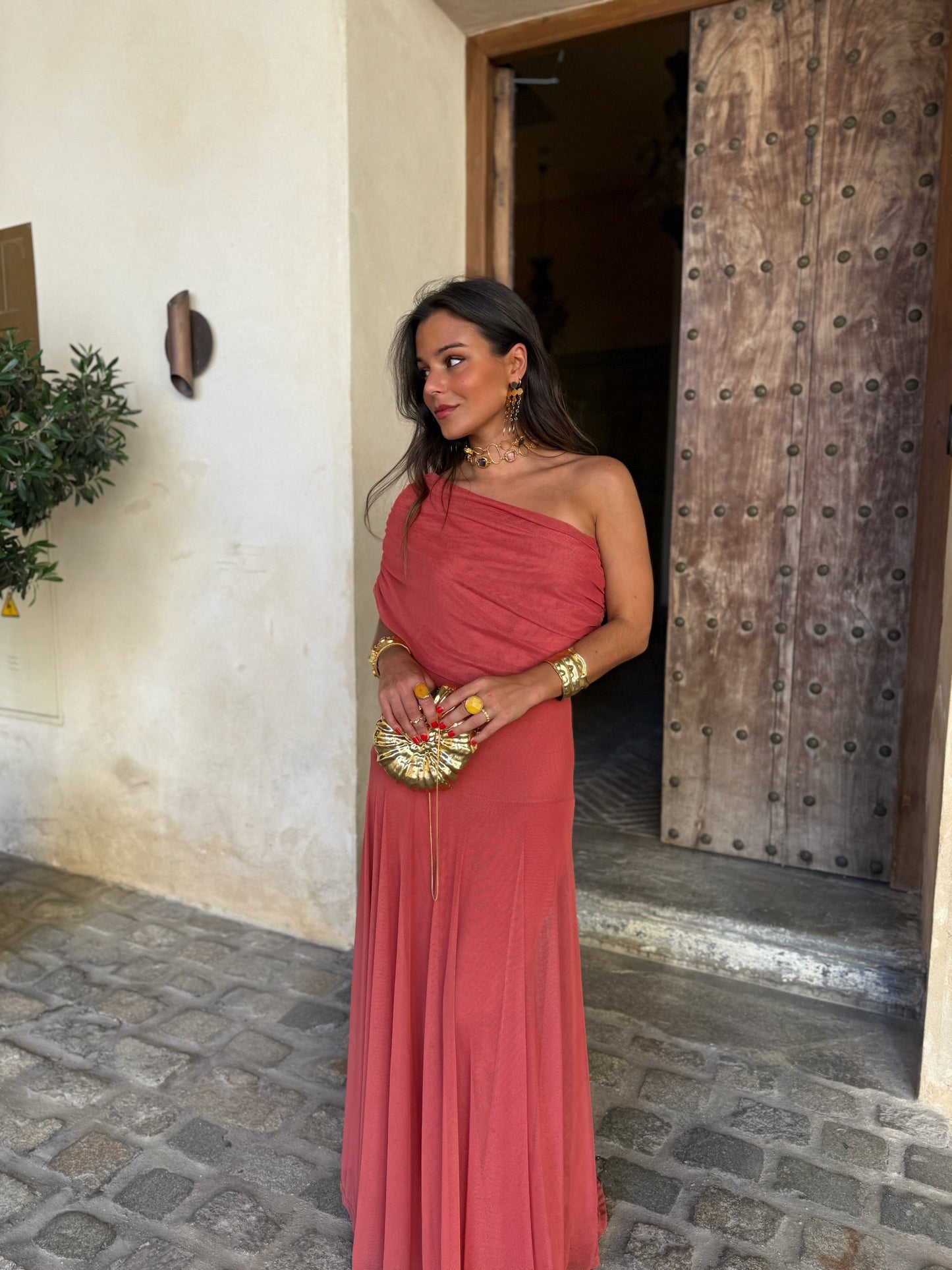 Abito Toledo in terracotta chiaro