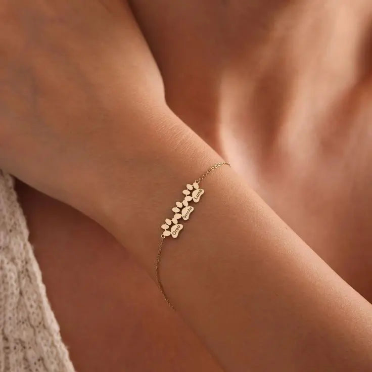 Bracciale personalizzato con nome di zampa