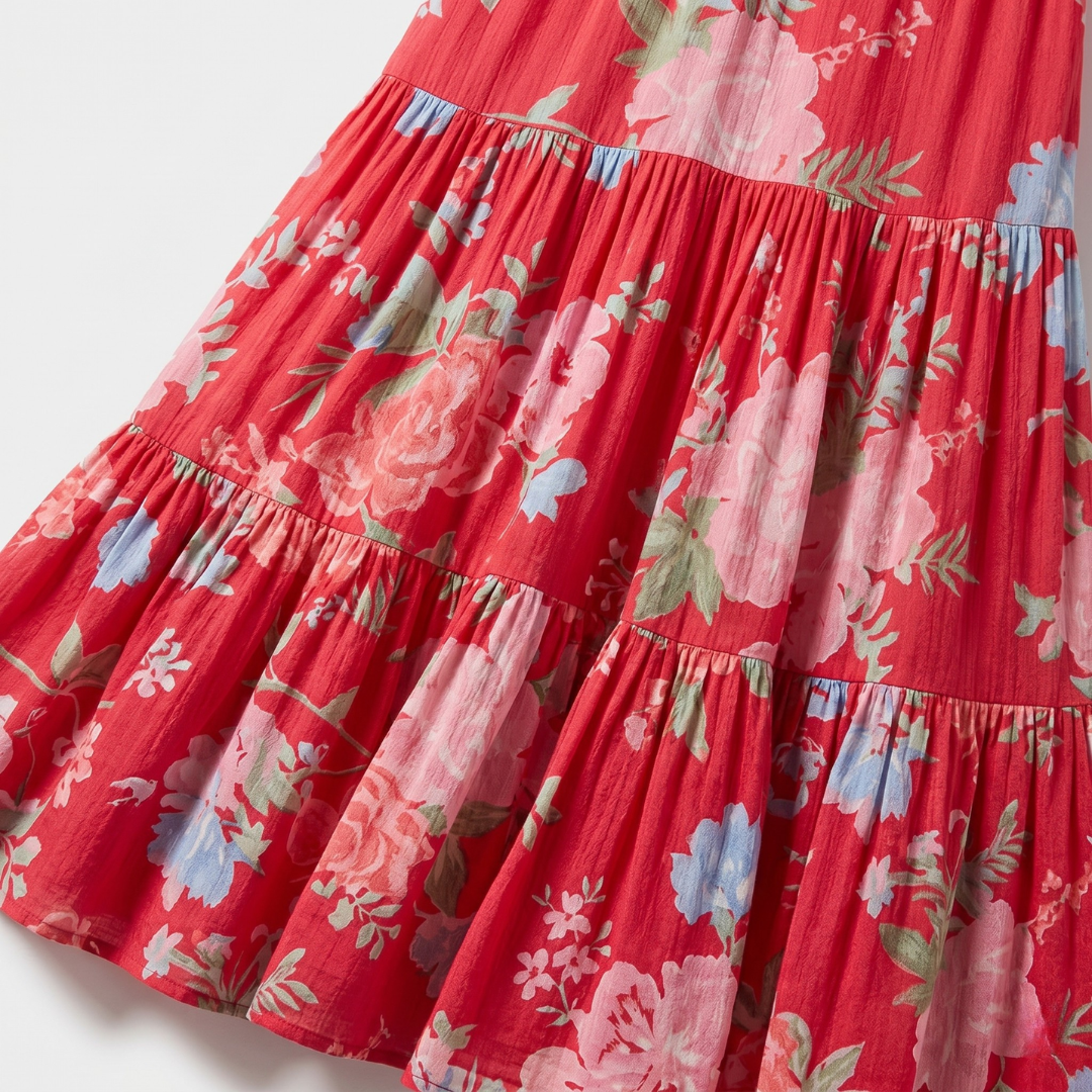 Minelda | Elegante vestito floreale con scollo a V