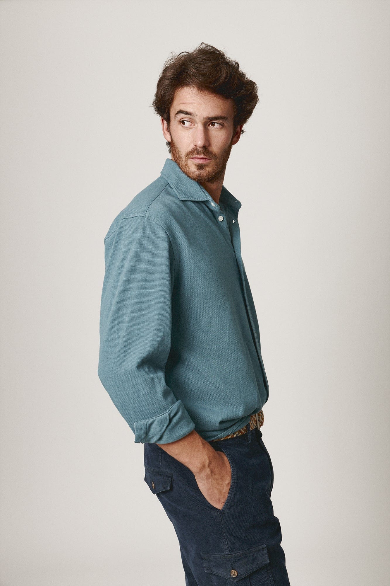 The Cotton Camisa Azul Covas