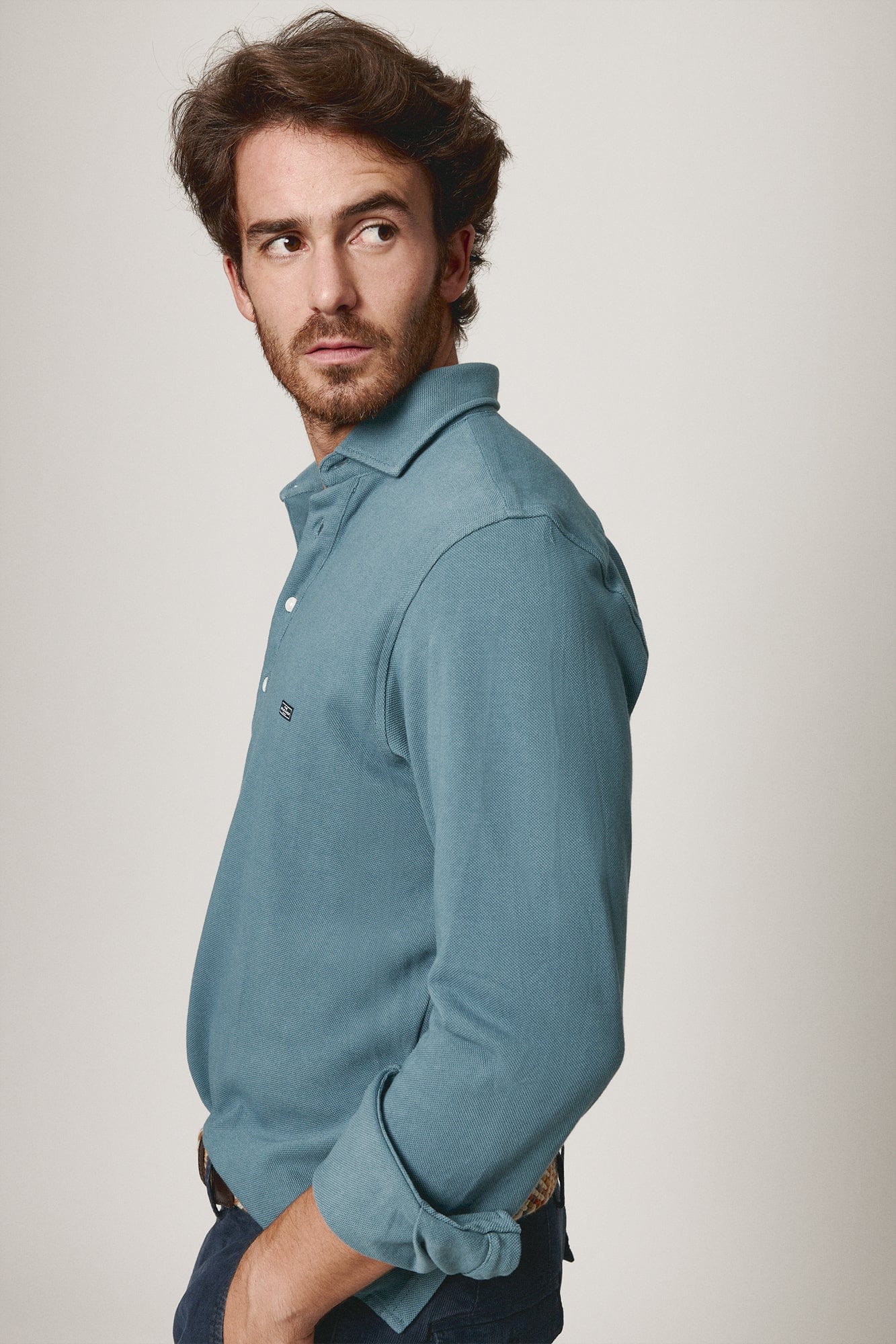 The Cotton Polera Azul Covas