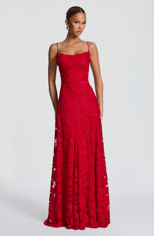 Vestito lungo Francis - Rosso