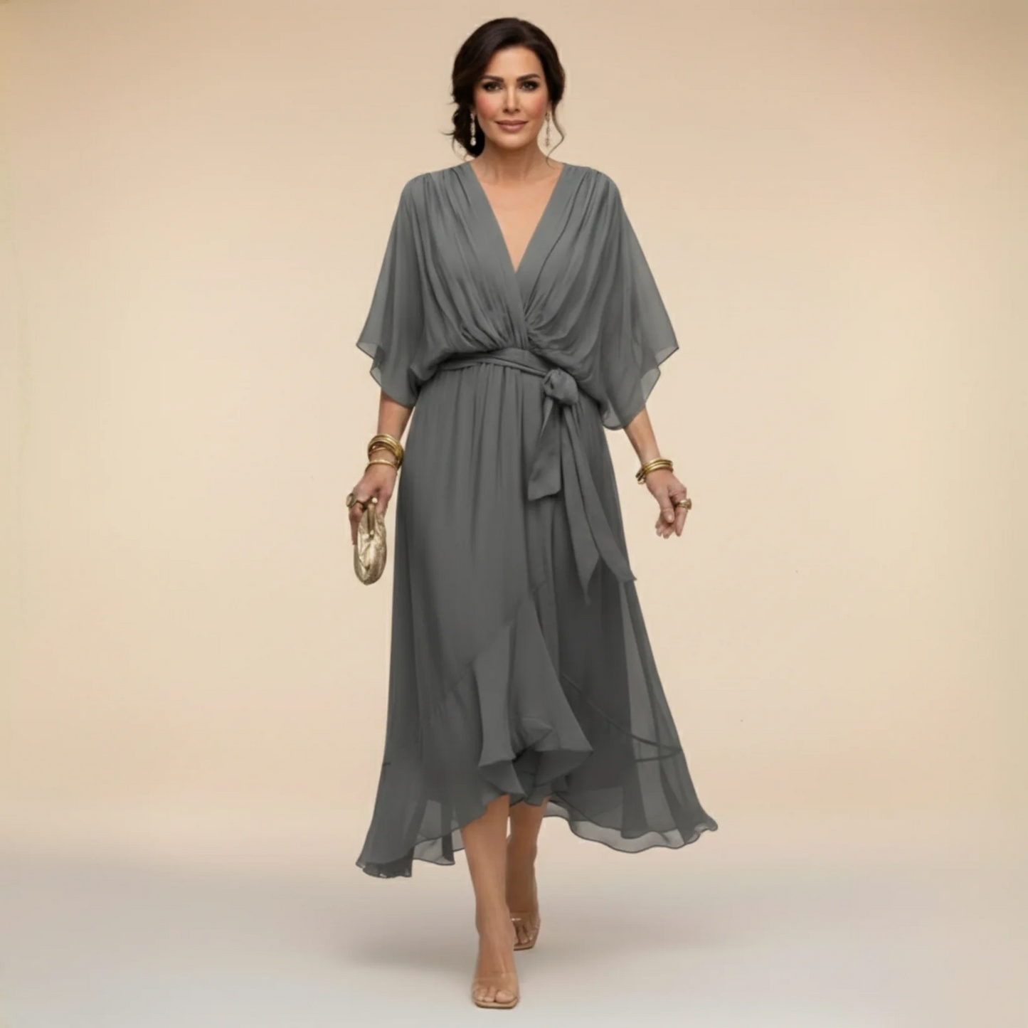 Monica - Vestido de chiffon