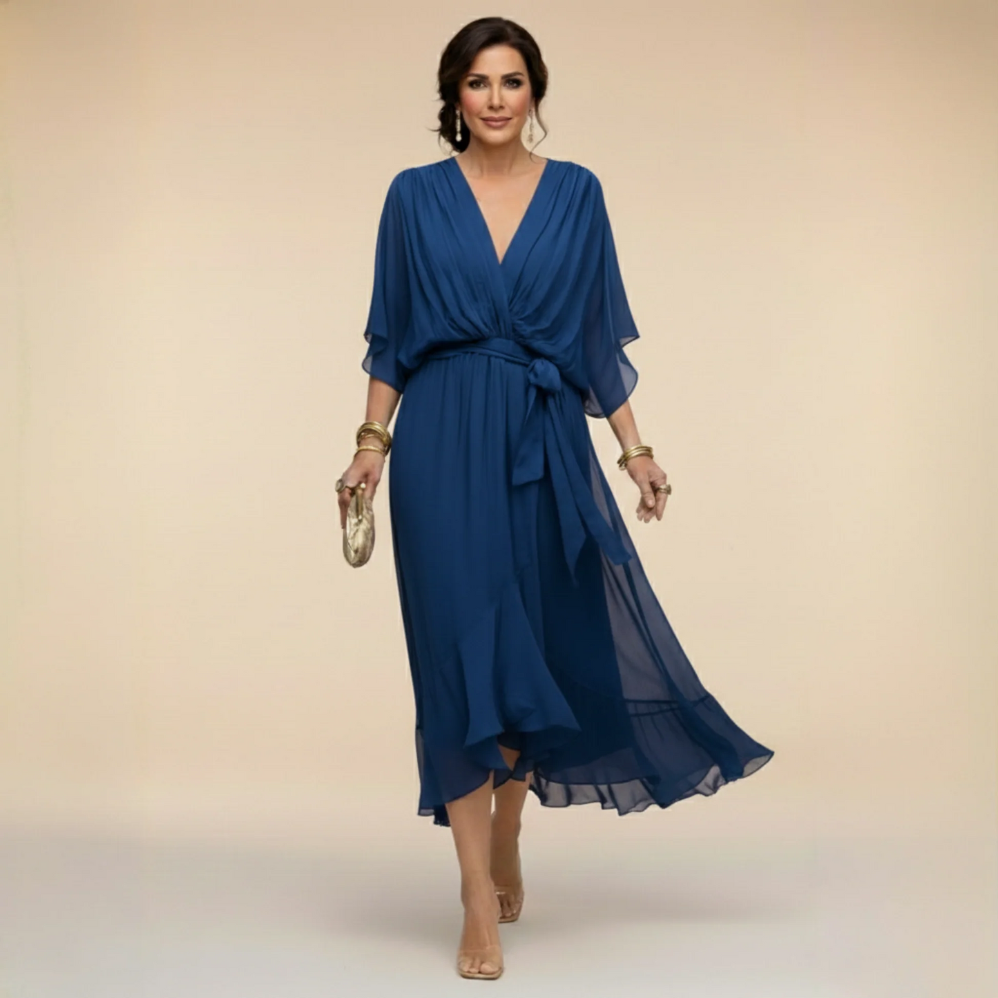 Monica - Vestido de chiffon