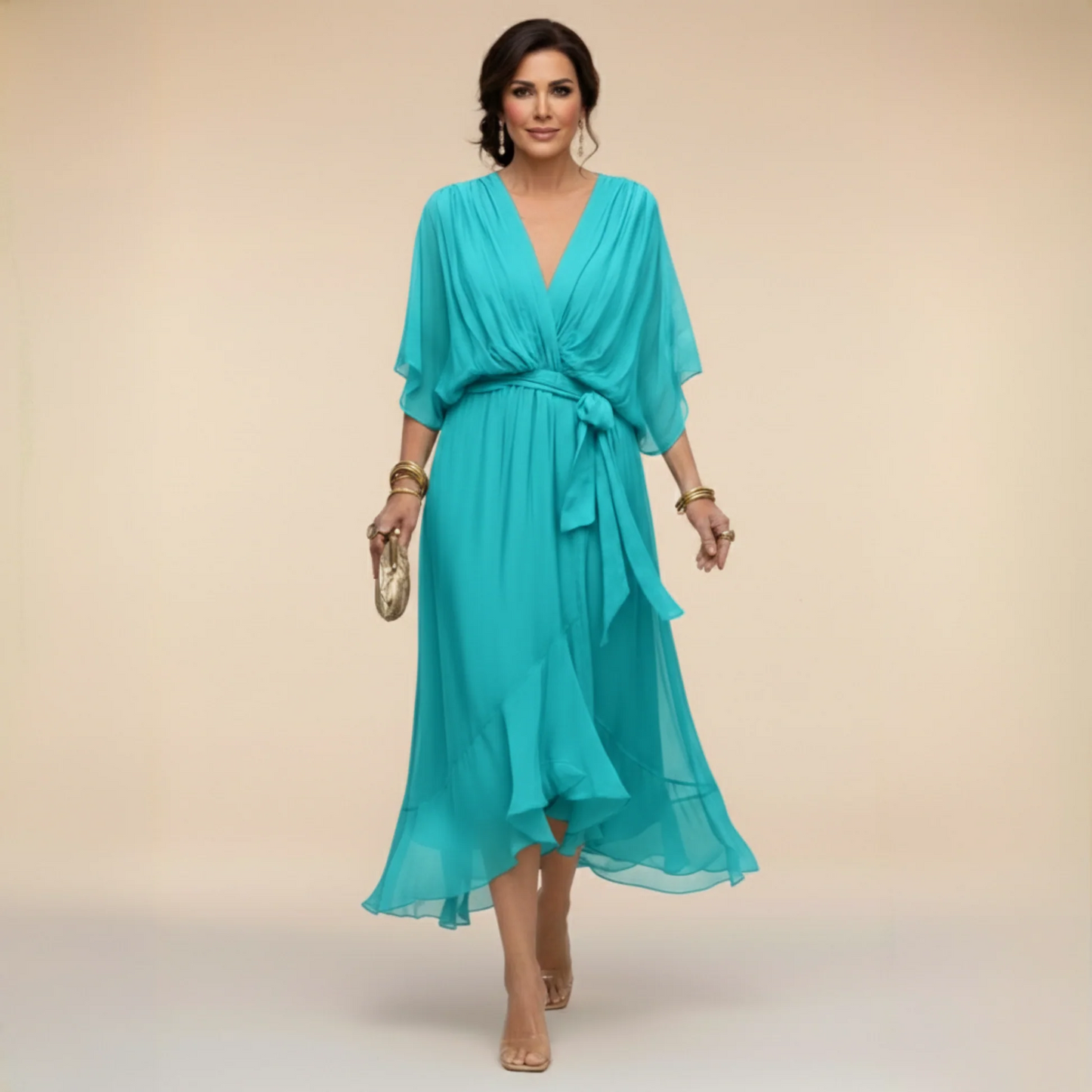 Monica - Vestido de chiffon