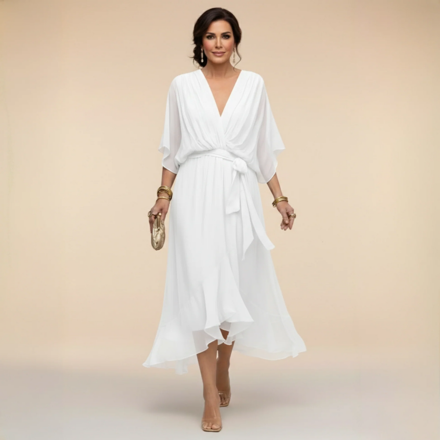 Monica - Vestido de chiffon