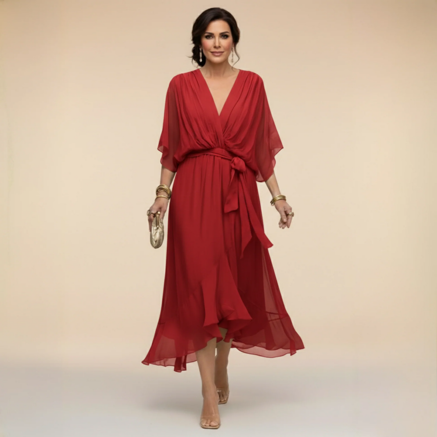 Monica - Vestido de chiffon