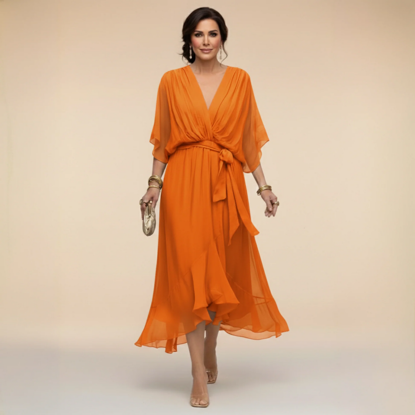 Monica - Vestido de chiffon