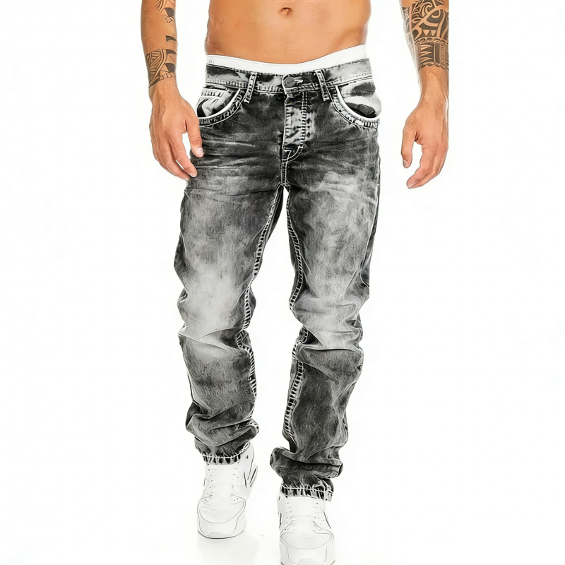 Vaqueros elásticos creativos para hombre, estilo minimalista, ideales para el verano, estilo emo.
