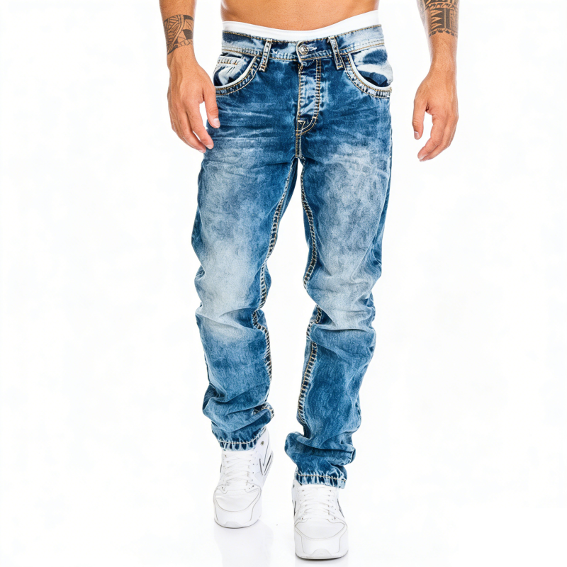 Vaqueros elásticos creativos para hombre, estilo minimalista, ideales para el verano, estilo emo.