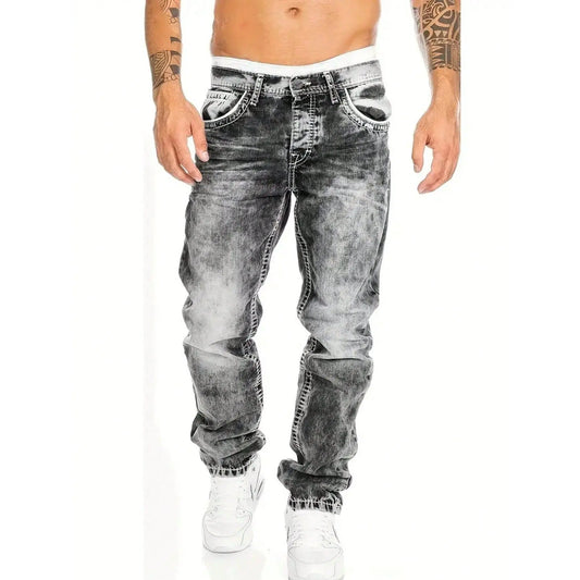 Vaqueros elásticos creativos para hombre, estilo minimalista, ideales para el verano, estilo emo.