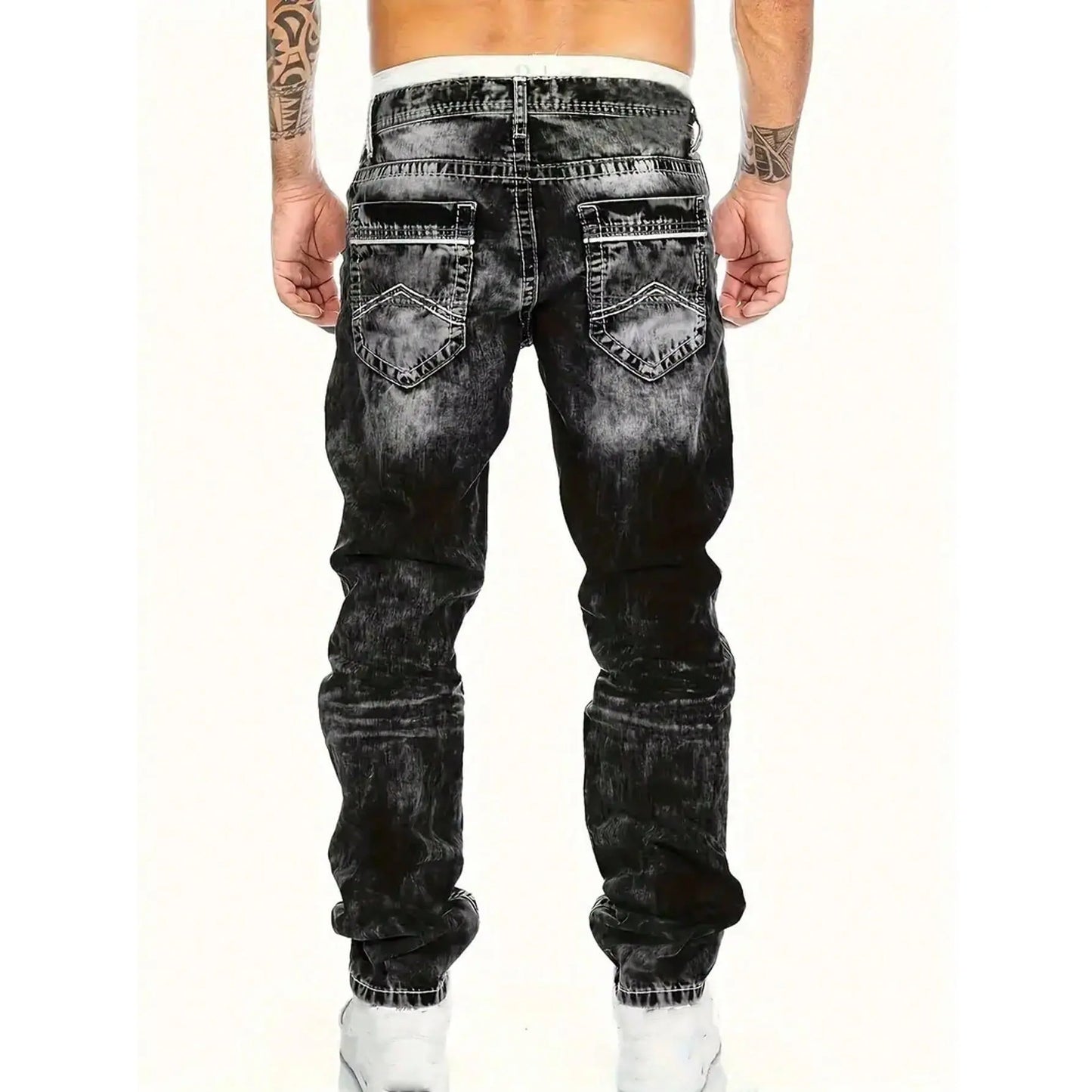 Vaqueros elásticos creativos para hombre, estilo minimalista, ideales para el verano, estilo emo.